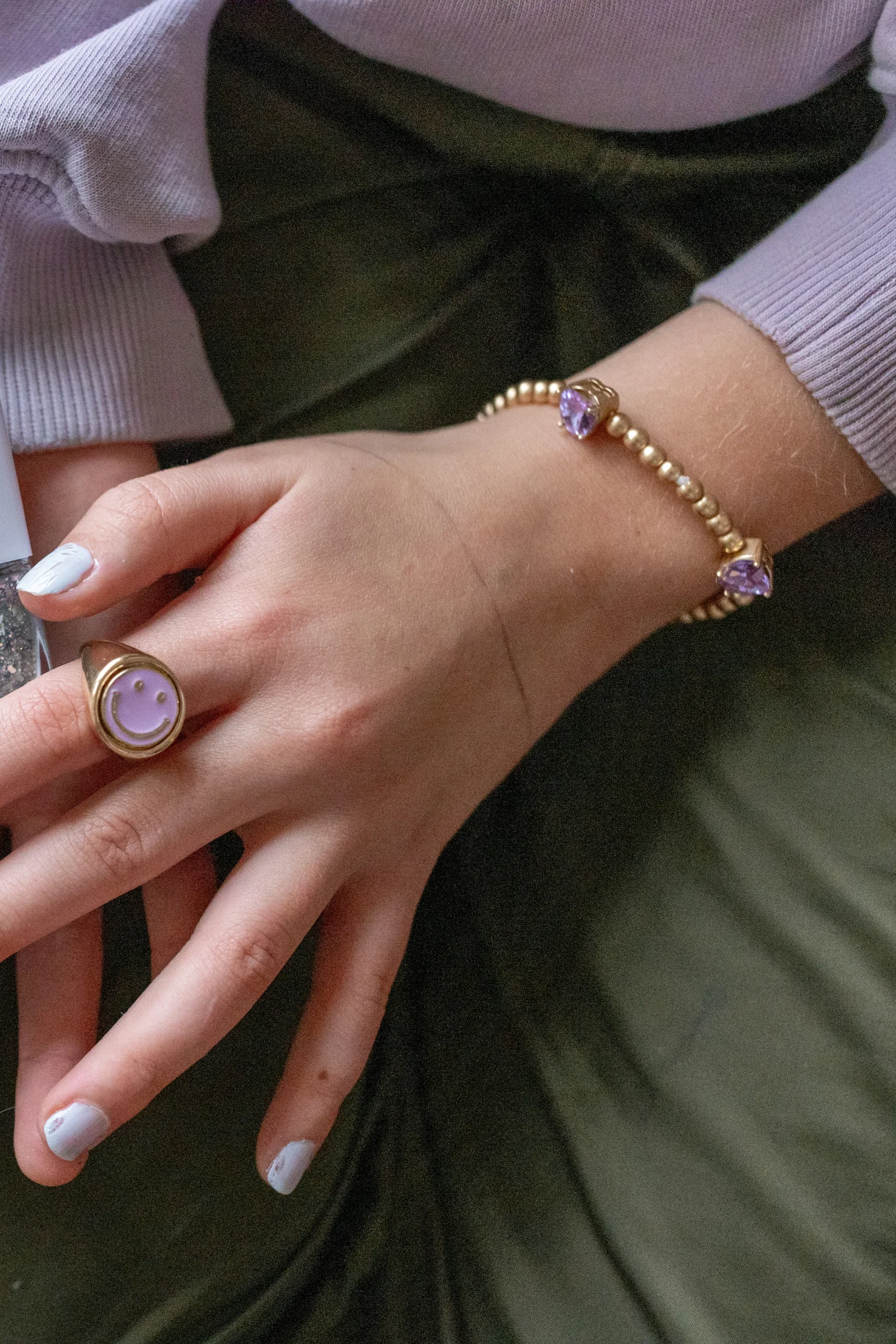 Boutique Chic Amethyst Love Bracelet - Image 2