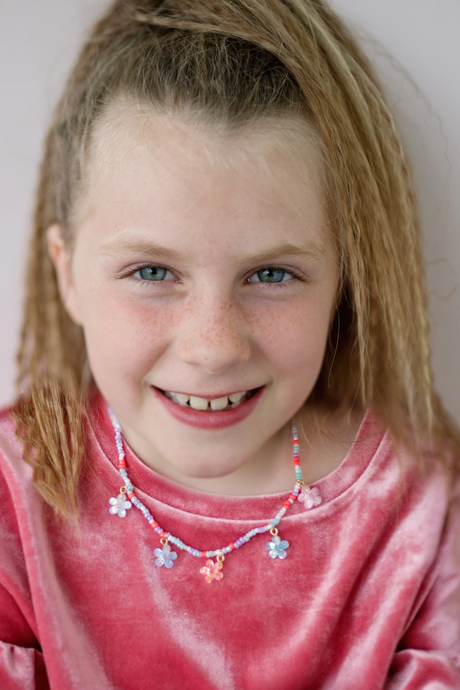 Boutique Shimmer Flower Necklace - Image 2