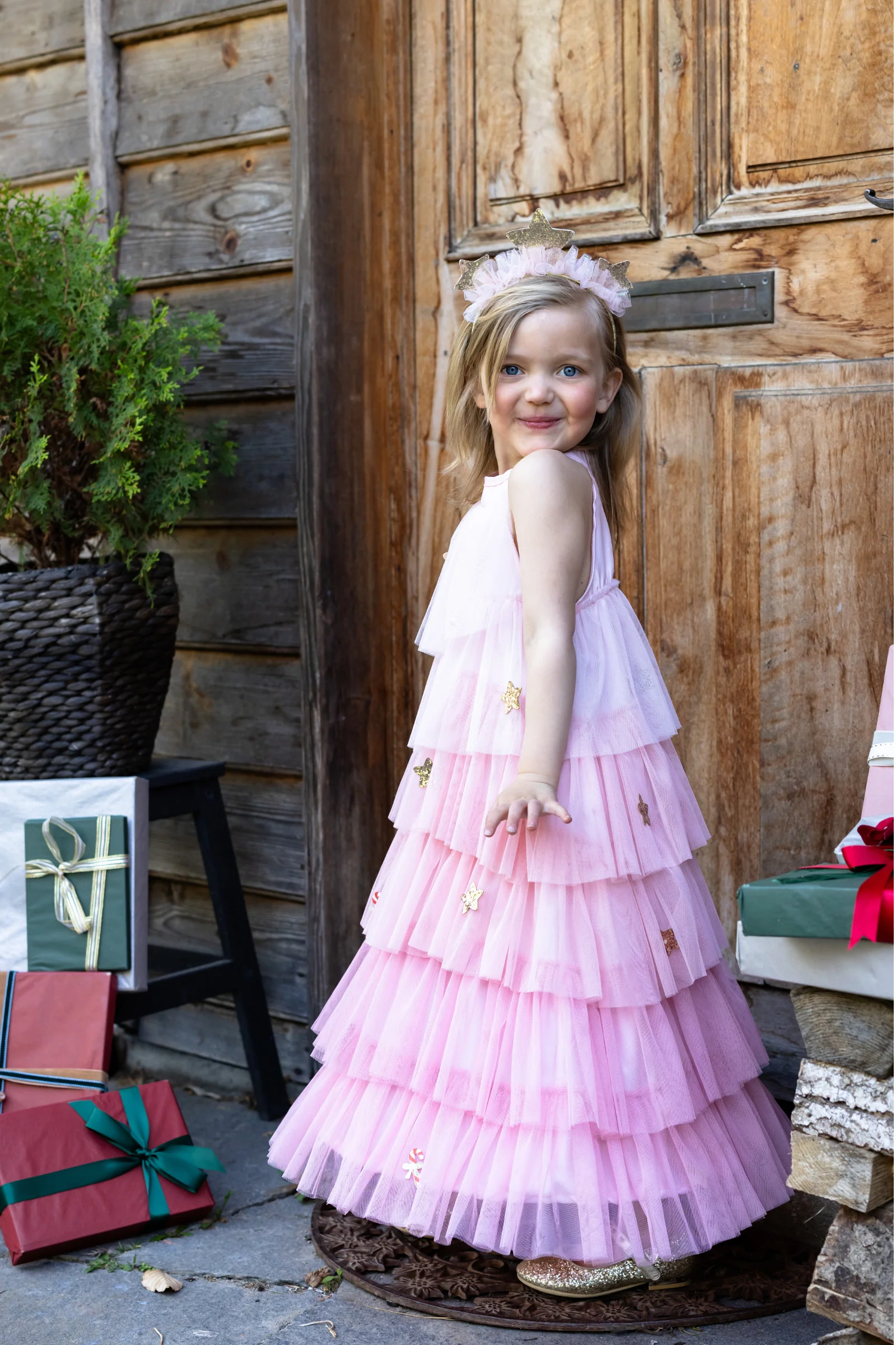 Christmas Tree Dress with Headpiece - Image 9