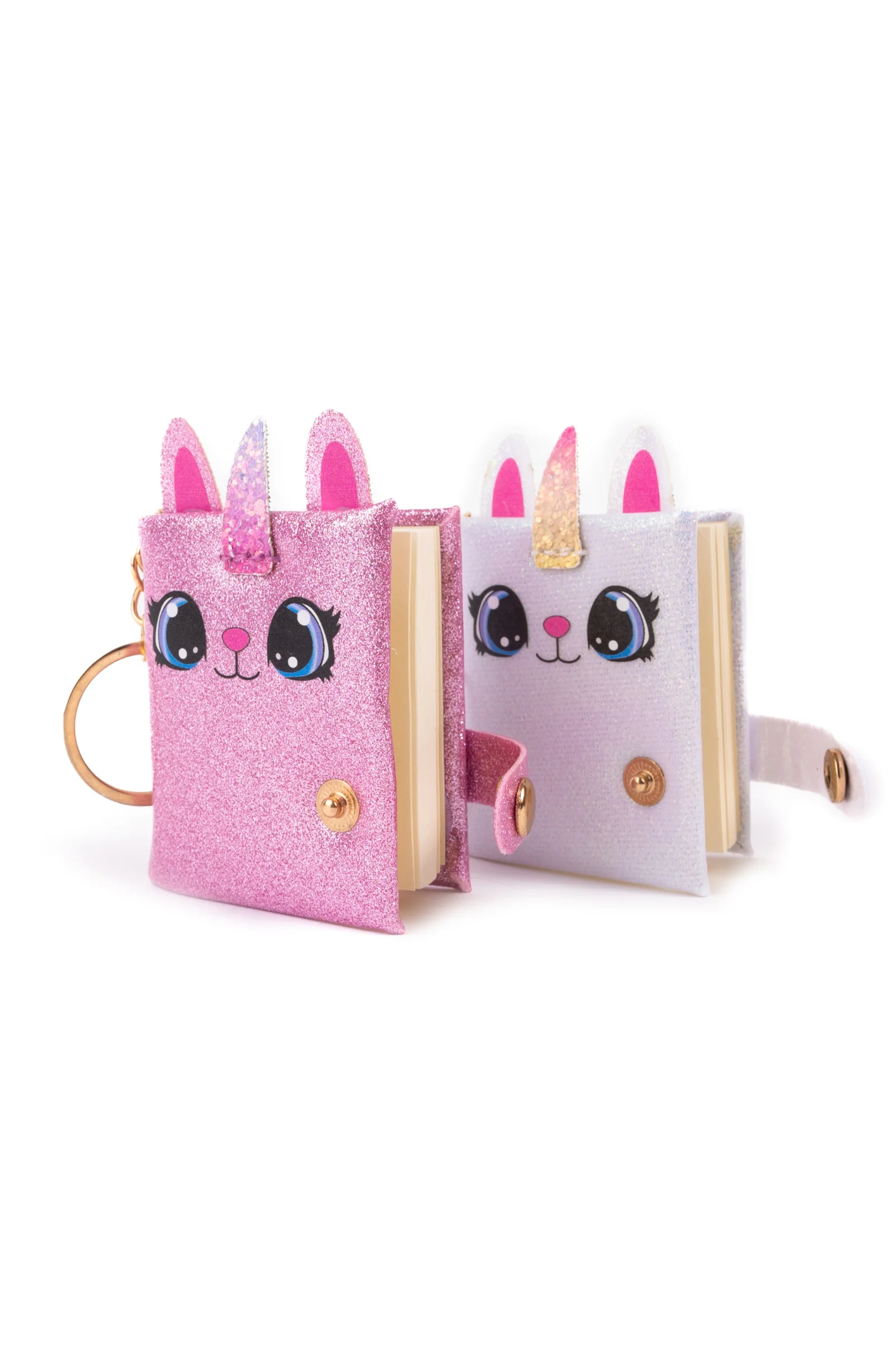 Mini Sparkly Friends Keychain Journal, Caticorn, 2pcs Assorted - Image 2