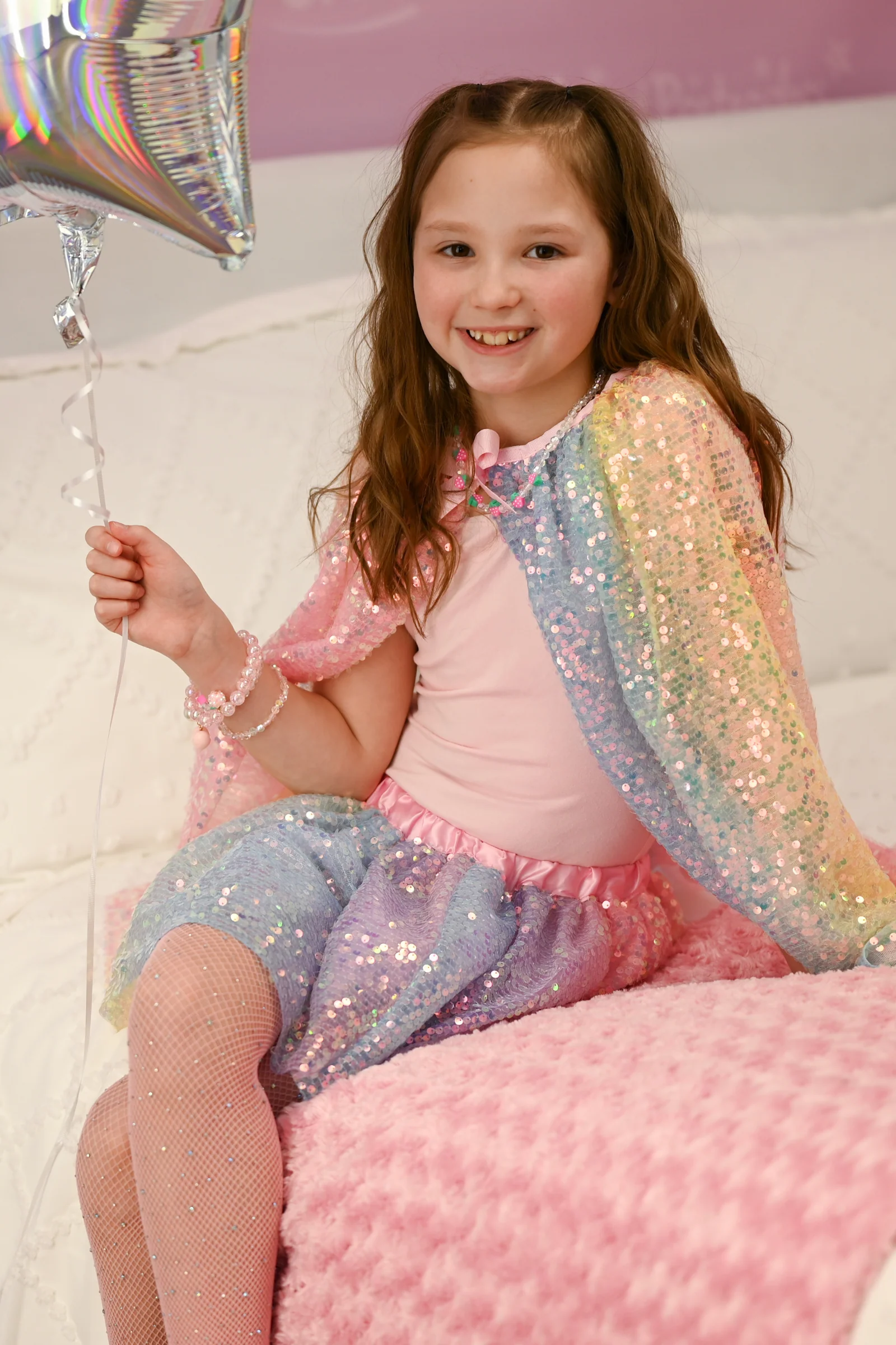 Sequins Skirt with Satin Waistband - Image 4