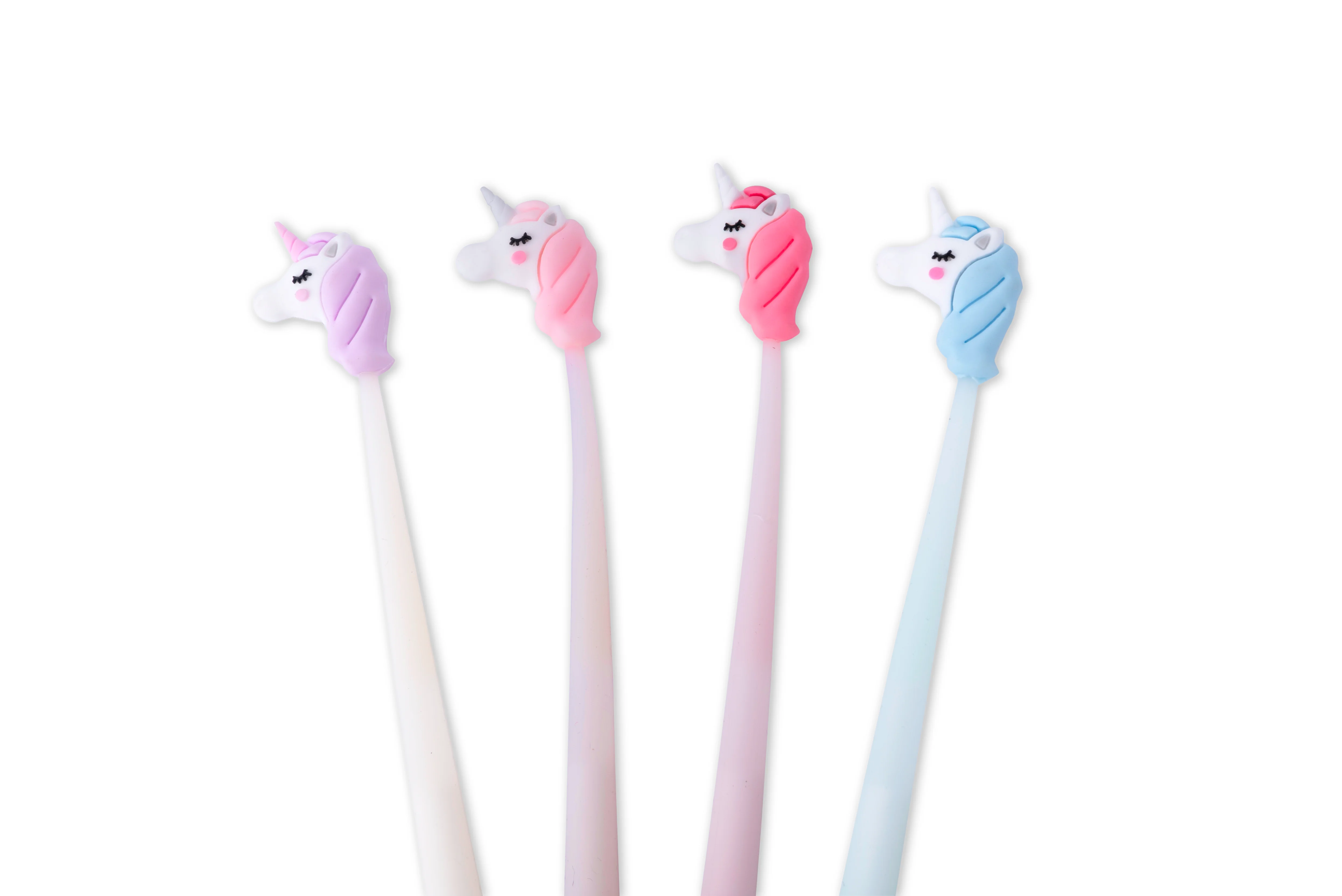 Unicorn Jiggle Wiggle Pens, 4pcs Assorted