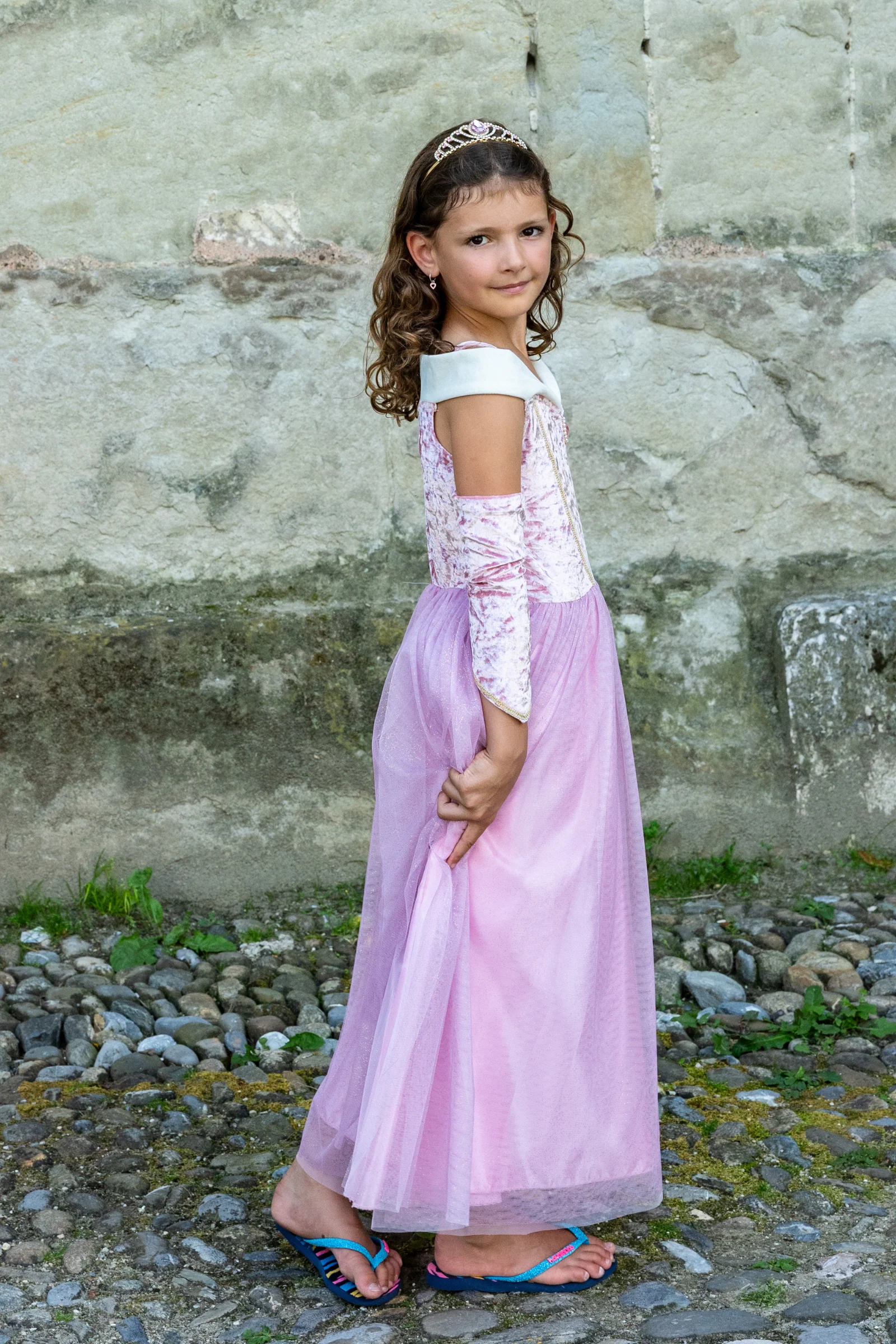Velvety Soft Sleeping Sweetheart Princess Gown with Arm Warmers - Image 2